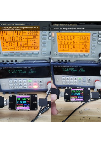 A3 USB Test Cihazı Renkli Tip-C Dijital Voltmetre (Yurt Dışından)