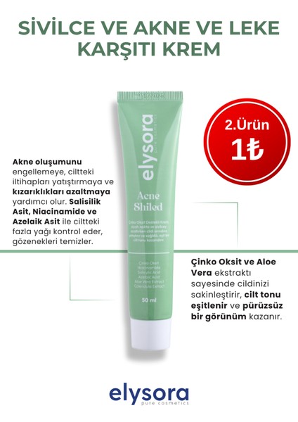 Sıvilce Karşıtı, Leke Karşıtı, Cılt Tonu Eşitleme, Sebum Dengeleyici Bakım Kremi 50 ml