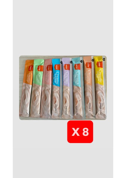 8 Çeşitli Sıvı Kedi Ödül Maması 14 gr x 2 Paket 50 Adet SK:09.2026 fiyatları