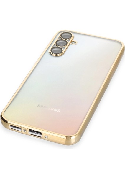 Samsung Galaxy A54 5g Kılıf Razer Lensli Silikon - Gold Svlrs