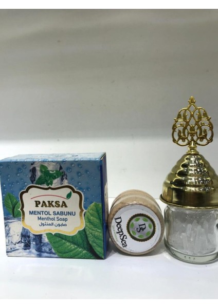 Yeşil Mentol Taşı ve Sabunu Seti, Doğal ve Ferahlatıcı Aromalar