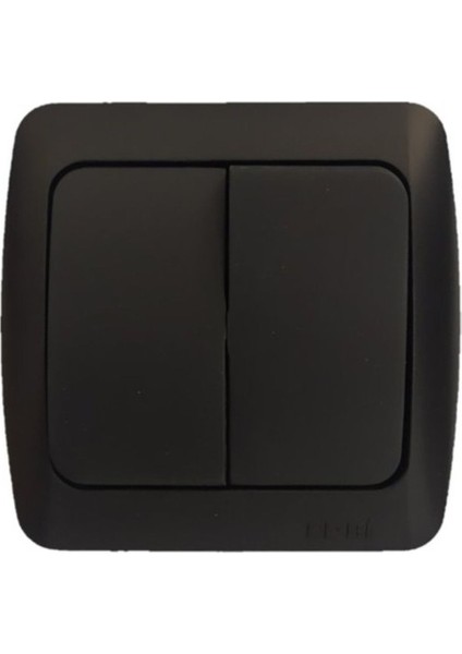 8 Adet Sıva Üstü Siyah (Vantablack) Komütatör Ikili Anahtar Elbi / Alsu