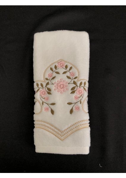 Çiçek Nakışlı Mini Tek Havlu - 30 x 50 cm modelleri