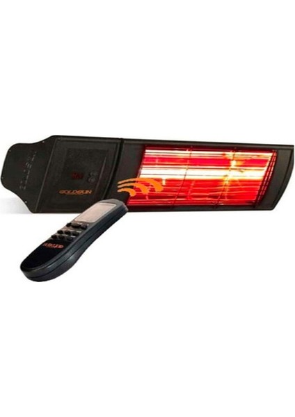 Supra Plus GSS20PLG 2000 W Az Işıklı Infrared Isıtıcı Siyah