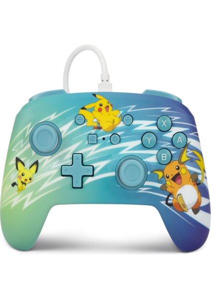 Nintendo Switch Için Geliştirilmiş Kablolu Controller – Pikachu Evrimi, Oyun Kumandası, Oyun Kumandası, Kablolu Denetleyici, Resmi Lisanslı