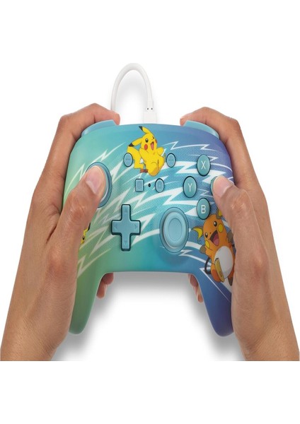 Nintendo Switch Için Geliştirilmiş Kablolu Controller – Pikachu Evrimi, Oyun Kumandası, Oyun Kumandası, Kablolu Denetleyici, Resmi Lisanslı