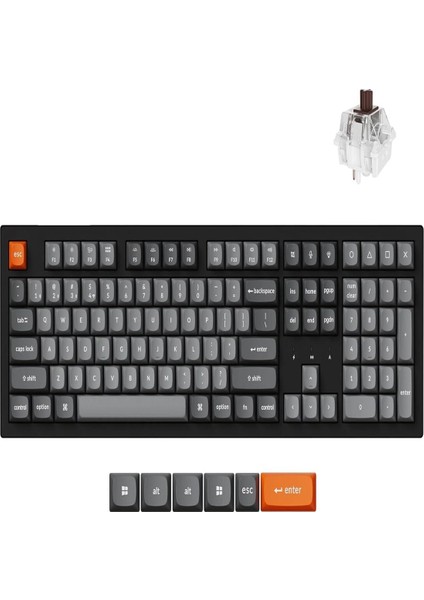 K10 Max Rgb Full Size Mekanik Red Switch 2. 4 Ghz Kablosuz Ingilizce Siyah Klavye