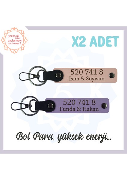 Yavru Ağzı-Mor Menekşe, Isminize Özel Enerji Manevi Huzur, 520 741 8 Başarı ve Denge Anahtarlık Set