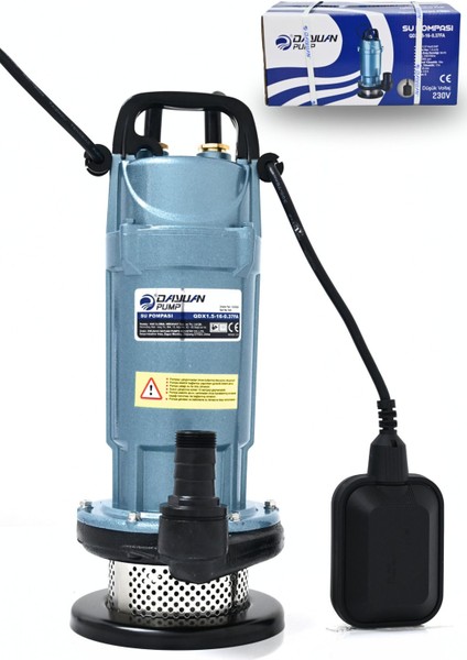 Dayuan Qdx1,5-33-1,5 Fb Su Pompası Dalgıç Pompa 0.5 Hp 18 Metre Yukarı Basma