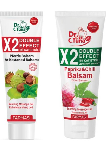 Iki Adet Masaj Jeli Seti, 125ML, At Kestanesi ve Biberli Ferahlatıcı Formül