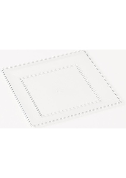 Lüks Mika kare Tabak Plastik Parti Tabağı Şeffaf 10'lu fiyatları