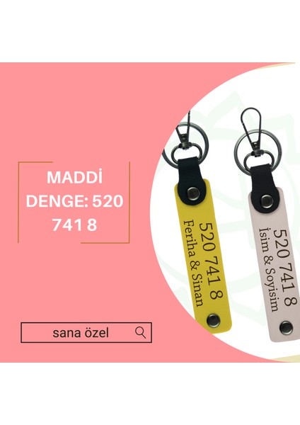 Turkuaz-Bordo, Adınıza Özel Bolluk Getiren Hediyelik X2 Anahtarlık 520 741 8 Manevi Denge ve Enerji fiyatları
