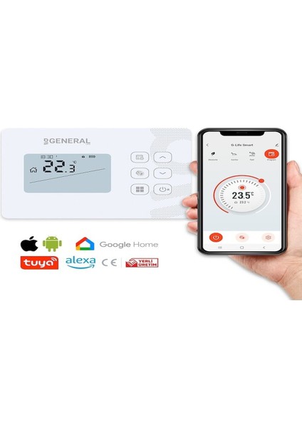 Mitra HT340S Smart Kablosuz Akıllı Tuya Oda Termostatı