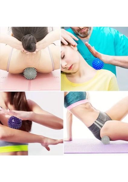 7,5 cm Yuvarlak Dikenli Esnek Duyu Masaj Topu El, Ayak, Vücut Egzersiz ve Fizik Tedavi