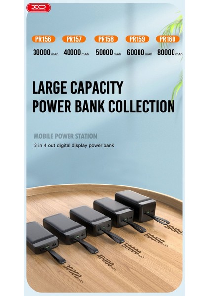 30000MAH Yüksek Kapasiteli Hızlı Şarj Powerbank, kamp, doğal Afet, uzun YOL, 22. 5W Hızlı Şarj LED, PR156