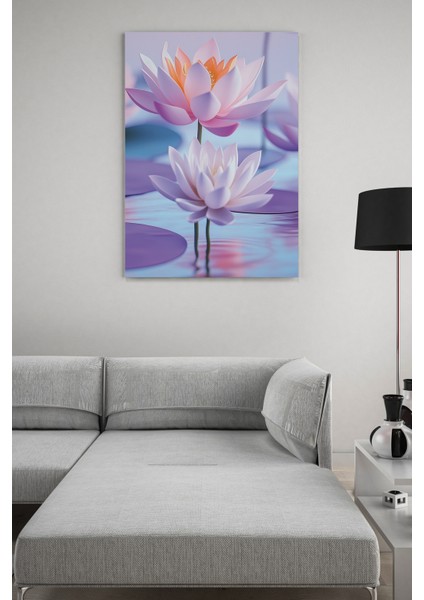 Nilüfer ve Lotus Çiçeği Kanvas Tablo