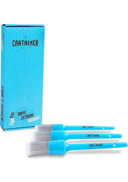 Firmpro Turkuaz Detay Fırça 3'lü Sentetik Set