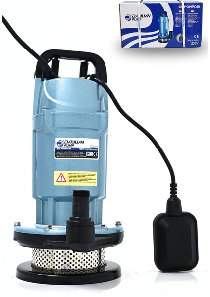 Dayuan Qdx1,5-25-0,55 Fa Su Pompası Dalgıç Pompa 0.75 Hp 25 Metre Yukarı Basma