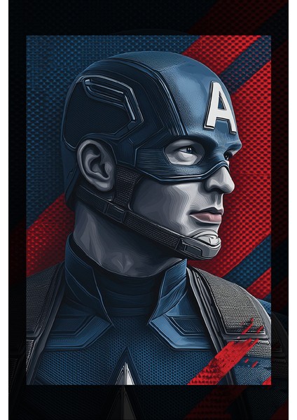 Captan America Kanvas Tablo