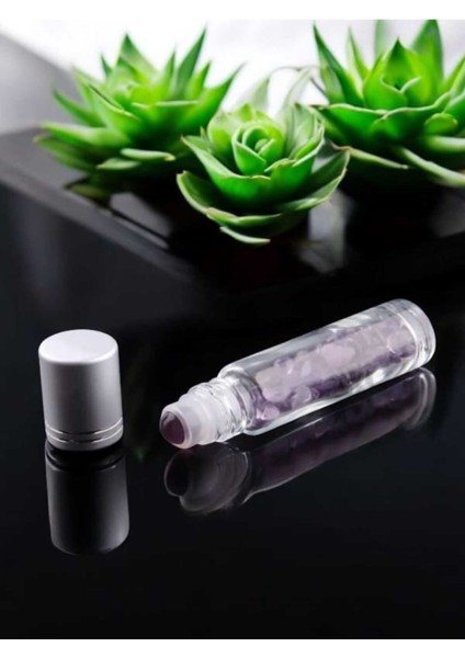 Renkli Doğal Taş Yüz ve Cilt Esans Şişesi, 10 Ml, Metal Kapak fiyatları
