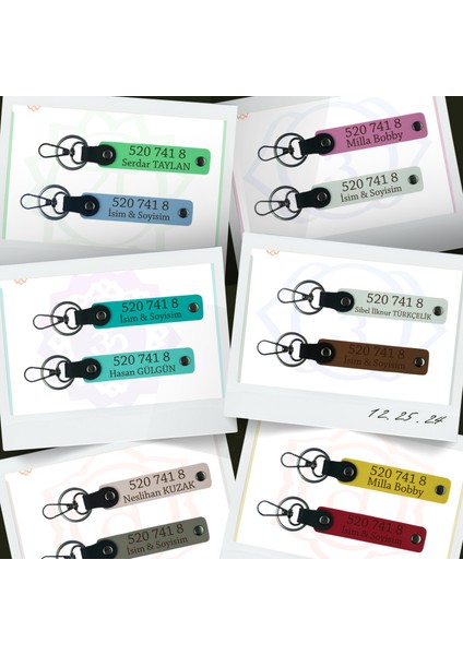 F. Yeşil, Kişisel Enerji Başarı Dolu Sevdiklerinize Hediye 520 741 8 Kodlu Isme Özel 2'li Anahtarlık fiyatları