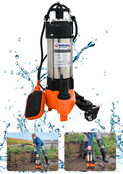V250F Bıçaksız Drenaj Pompası Bakır Sargılı Termik Korumalı Sargı 0.25KW 0.33HP fiyatları