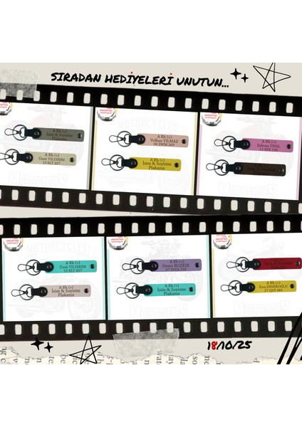 Biker Tarzına, Isim Plaka ve B Rh (+) Kan Grubu Yazılı Güvenli Sürüş Anahtarlığı, Kahve-Pudra-Laci fiyatları