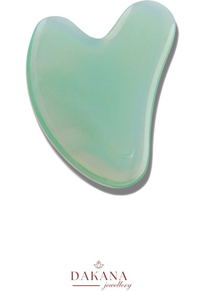 Mavi Opal Kalp Gua Sha Yüz Masaj Taşı, Sertifikalı, Doğal ve Şık Güzellik Aracı fiyatları