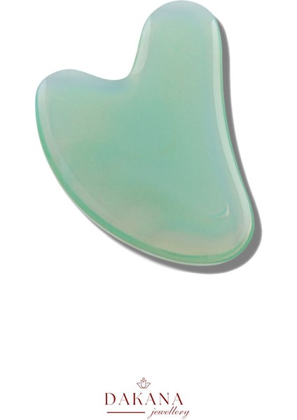 Mavi Opal Kalp Gua Sha Yüz Masaj Taşı, Sertifikalı, Doğal ve Şık Güzellik Aracı fırsatları