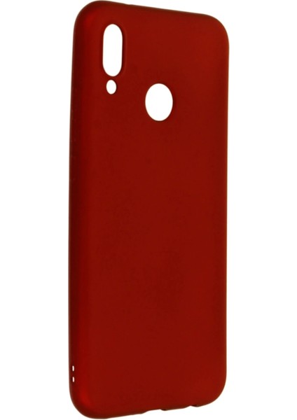 Huawei P20 Lite Kılıf First Silikon - Bordo Svlrs