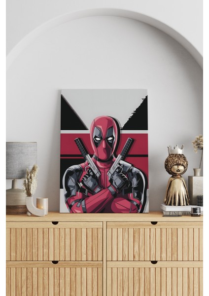 Deadpool Çift Tabanca Kanvas Tablo