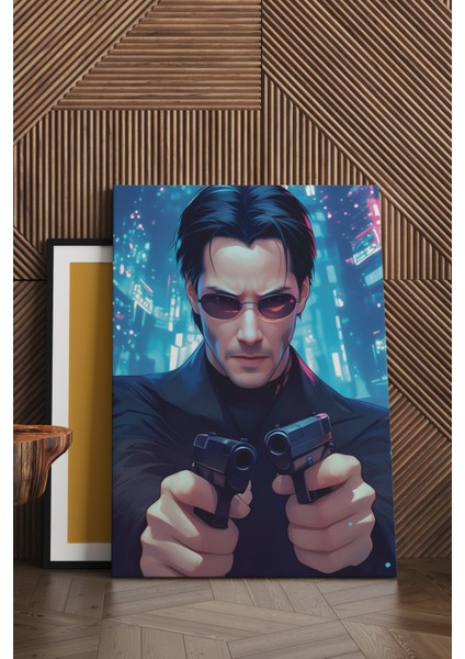 Matrix Çift Silah Kanvas Tablo