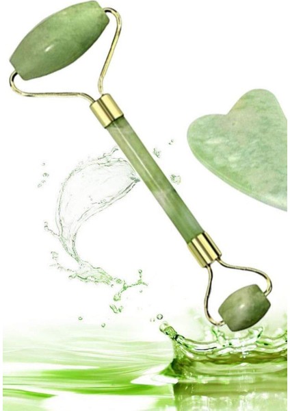 Iki Taraflı Yeşim Taşı Roller ve Silikon Maske Fırçası Bakım Seti indirimleri