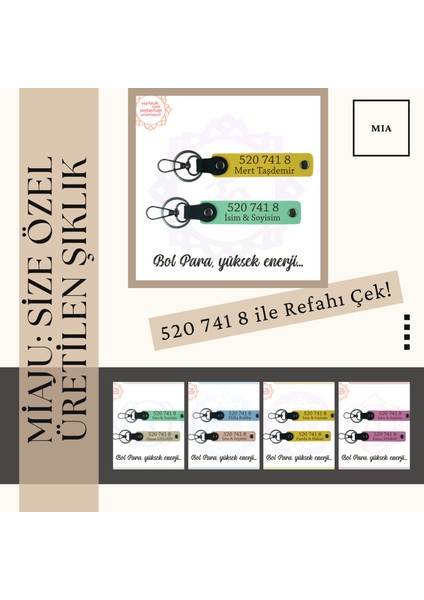 Nar Çiçeği-Gök Mavi, Isminiz Yazılı, 520 741 8 Bolluk ve Başarı Sayılı, Hediyelik 2'li Anahtarlık fiyatları