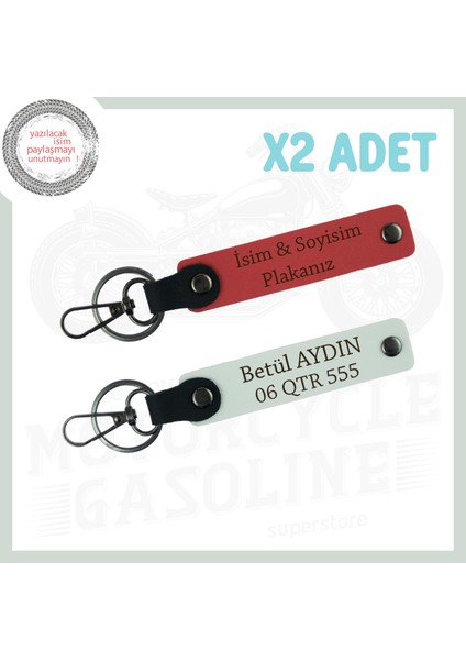 Nar Çiçeği-Beyaz, Motor Tutkunlarına Özel Isim ve Plaka 2'li Anahtarlık