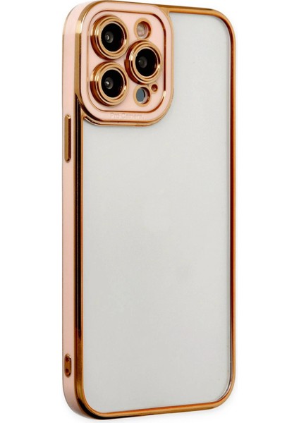 Iphone 13 Pro Kılıf Liva Lens Silikon - Rose Svlrs