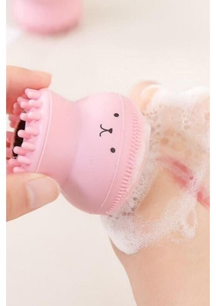 Pembe Mini El ve Yüz Temizleme Fırçası, Peeling Etkisiyle Parlak Cilt modelleri