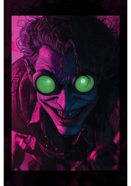 Joker ve Yeşil Gözlükleri Kanvas Tablo