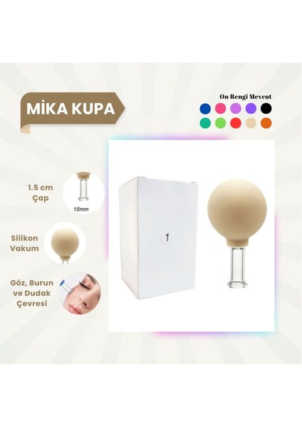 Renkli Silikon Vakumlu Mika Yüz Masaj Kupası No:1, Cildinizi Canlandırır