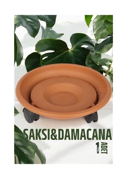 Bfs Tekerlekli Saksı Altığı 37 cm Kahve