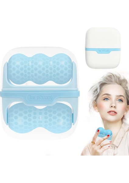 Mavi Çift Taraflı Yüz Masaj Aleti, Titanyum Uç, 0.5 Mm, Iğneli Derma Roller indirimleri