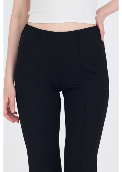Siyah Yüksek Bel Ispanyol Paça Tayt 1001 fırsatları
