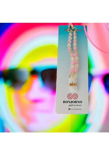 Gözlük Ipi Boncuklu Saten Ip