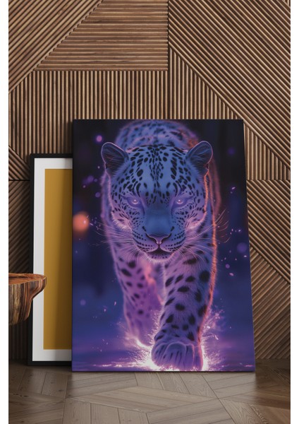 Mor Jaguar Kanvas Tablo