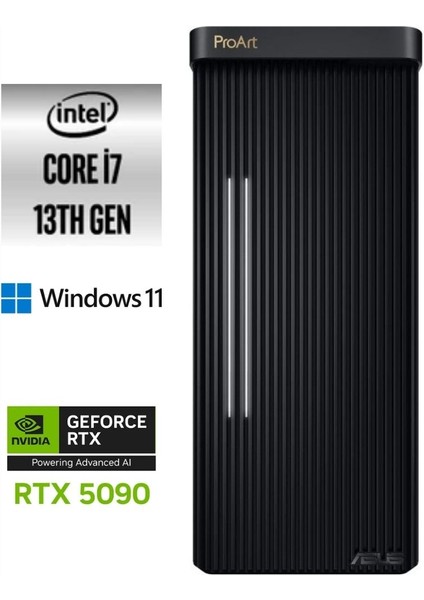 Proart I7-13700 PD500TE-713700173X-071 16GB 1tb Rtx 5090 32GB Windows 11 Pro Masaüstü Bilgisayar