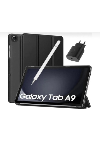 Galaxy Tab A9 8gb 128GB 8.7" Tablet Kılıf Kalem Cam Adaptör Griy ( Türkiye Garantili)