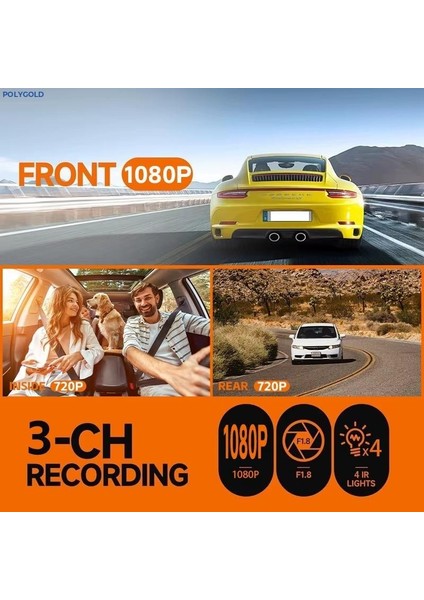 Q301 Wifi Destekli 3 Kameralı Araç Kamerası – Geri Görüş, Mobil Uygulama, Gece Görüşü, 1080P Full Hd Kayıt modelleri