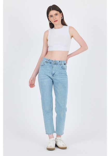 Buzkar Yüksek Bel Mom Fit Jean Pantolon 1050 fiyatları