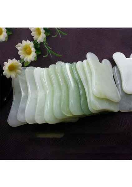 Yeşim Taşı Gua Sha Masaj Aleti, Yüz ve Cilt Bakımı Için Doğal Taş fiyatları