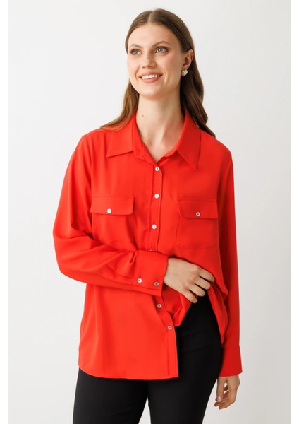 Kapak Cepli Düğmeli Gömlek modelleri